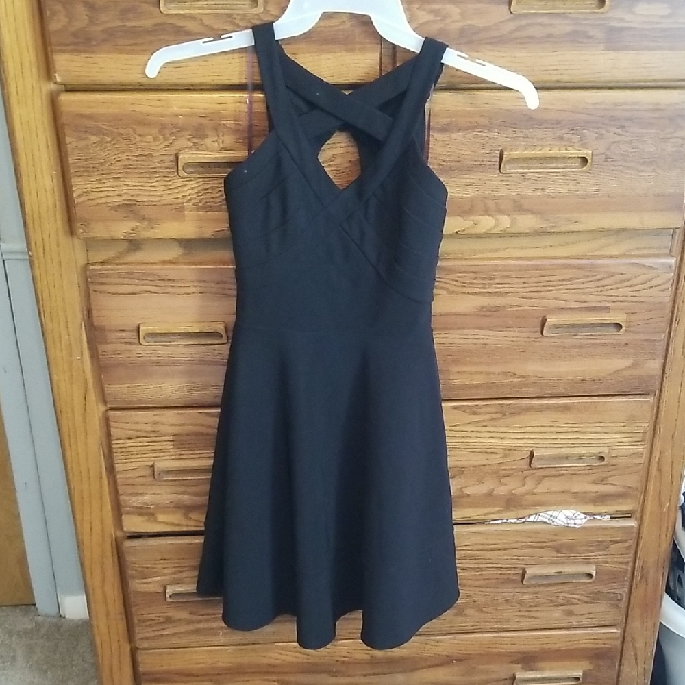 Emerald Sundae Black Backless Dress